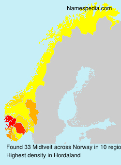 Surname Midtveit in Norway Surname Midtveit in Norway