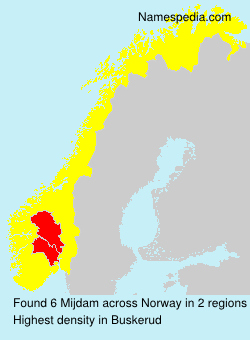 Surname Mijdam in Norway Surname Mijdam in Norway