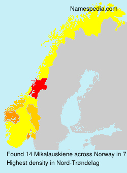 Surname Mikalauskiene in Norway Surname Mikalauskiene in Norway