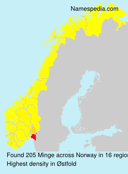 Surname Minge in Norway Surname Minge in Norway
