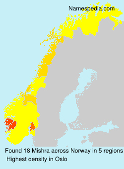 Surname Mishra in Norway Surname Mishra in Norway