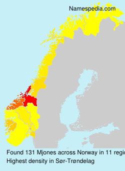 Surname Mjones in Norway Surname Mjones in Norway