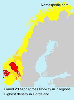 Surname Mjor in Norway Surname Mjor in Norway