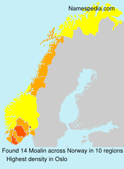 Surname Moalin in Norway Surname Moalin in Norway