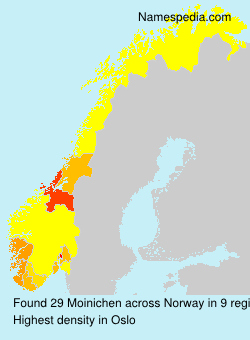 Surname Moinichen in Norway Surname Moinichen in Norway