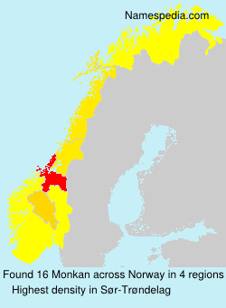 Surname Monkan in Norway Surname Monkan in Norway