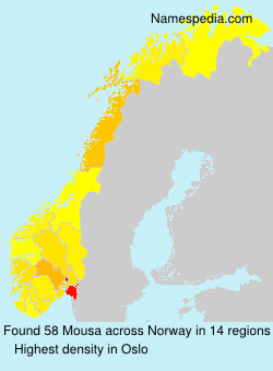 Surname Mousa in Norway Surname Mousa in Norway