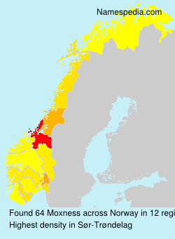 Surname Moxness in Norway Surname Moxness in Norway