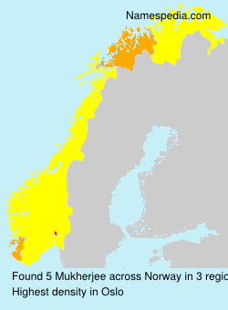 Surname Mukherjee in Norway Surname Mukherjee in Norway