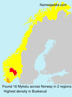 Surname Mykstu in Norway