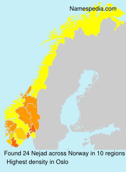 Surname Nejad in Norway Surname Nejad in Norway