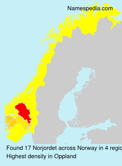 Surname Norjordet in Norway Surname Norjordet in Norway