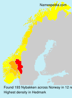 Surname Nybakken in Norway Surname Nybakken in Norway