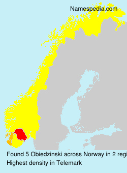 Surname Obiedzinski in Norway Surname Obiedzinski in Norway