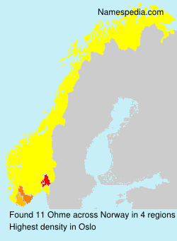 Surname Ohme in Norway Surname Ohme in Norway