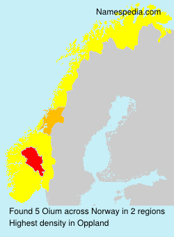 Surname Oium in Norway Surname Oium in Norway