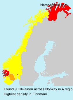 Surname Ollikainen in Norway Surname Ollikainen in Norway