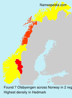 Surname Olsbyengen in Norway Surname Olsbyengen in Norway