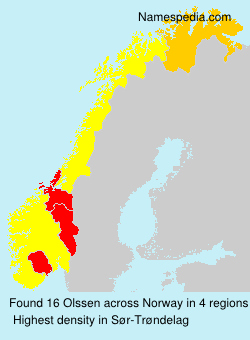 Surname Olssen in Norway Surname Olssen in Norway