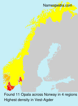 Surname Opala in Norway Surname Opala in Norway