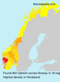 Surname Opheim in Norway Surname Opheim in Norway