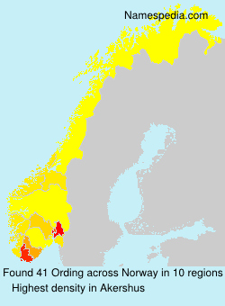 Surname Ording in Norway Surname Ording in Norway