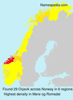 Surname Orjavik in Norway Surname Orjavik in Norway