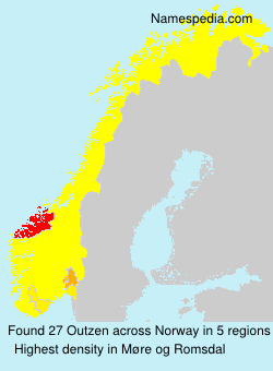 Surname Outzen in Norway
