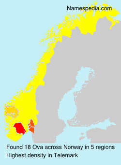 Surname Ova in Norway Surname Ova in Norway