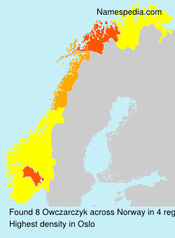 Surname Owczarczyk in Norway Surname Owczarczyk in Norway