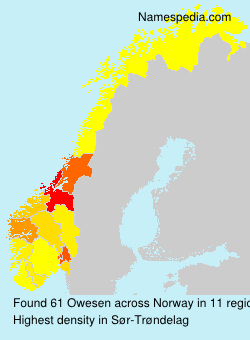 Surname Owesen in Norway Surname Owesen in Norway