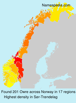 Surname Owre in Norway Surname Owre in Norway