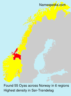 Surname Oyas in Norway
