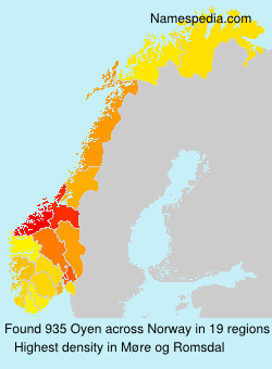 Surname Oyen in Norway