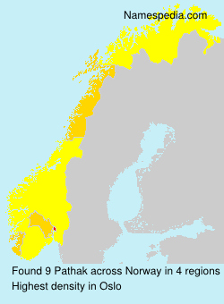 Surname Pathak in Norway Surname Pathak in Norway
