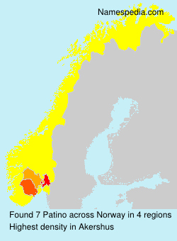 Surname Patino in Norway Surname Patino in Norway