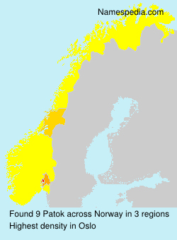Surname Patok in Norway Surname Patok in Norway