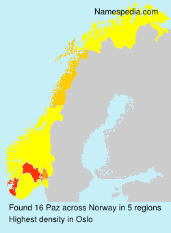 Surname Paz in Norway Surname Paz in Norway