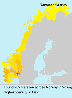 Surname Persson in Norway Surname Persson in Norway