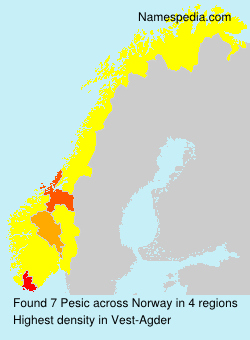 Surname Pesic in Norway