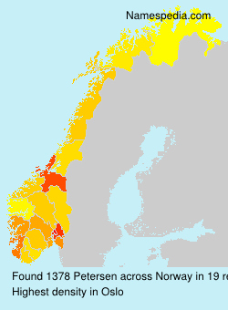 Surname Petersen in Norway Surname Petersen in Norway