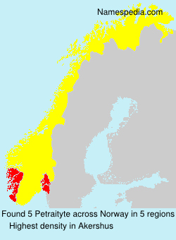 Surname Petraityte in Norway