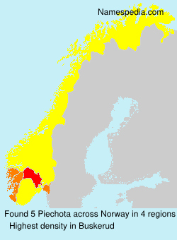 Surname Piechota in Norway