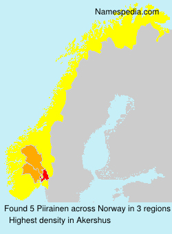 Surname Piirainen in Norway Surname Piirainen in Norway