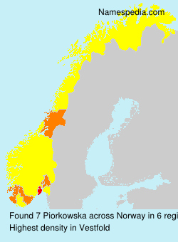Surname Piorkowska in Norway Surname Piorkowska in Norway