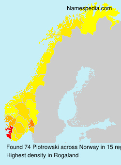Surname Piotrowski in Norway Surname Piotrowski in Norway