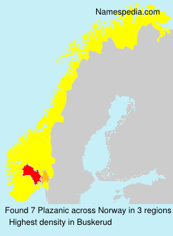 Surname Plazanic in Norway