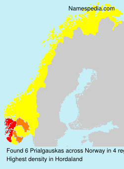 Surname Prialgauskas in Norway Surname Prialgauskas in Norway