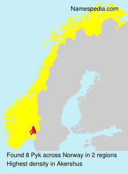 Surname Pyk in Norway