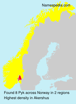Surname Pyk in Norway Surname Pyk in Norway